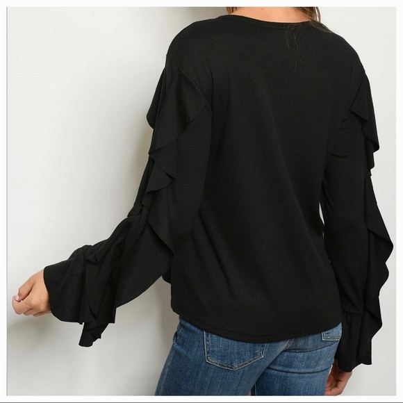 Layered sleeves long sleeve tunic top - Picture 6 of 8